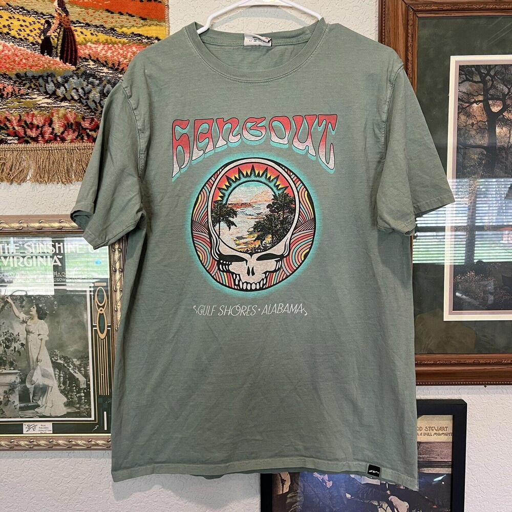 Vintage 00s Hangout Grateful Dead Alabama Music Festival Skull Shirt Size Medium